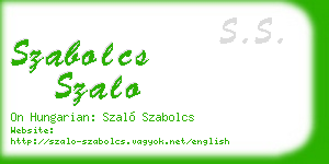 szabolcs szalo business card